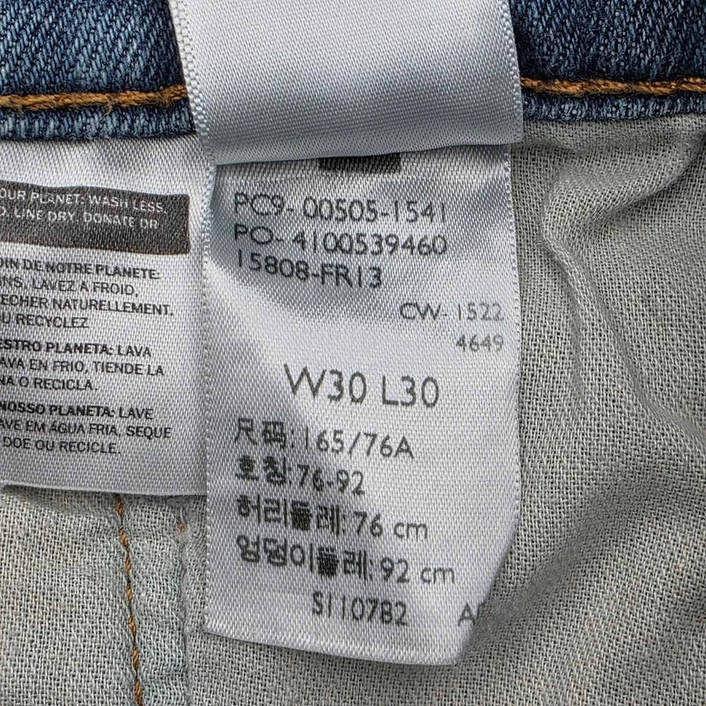 Levi's 505 Regular Fit Jeans Mens 30x30 Blue Stretch Straight Leg Denim Levi